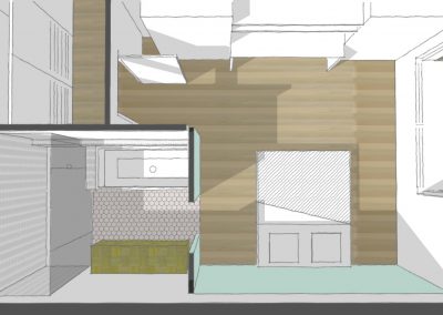 alfred, un appartement familial au centre de Meudon : plan 3D